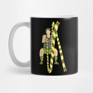 BATTLE ROPING GIRL STYLIZED ART Mug